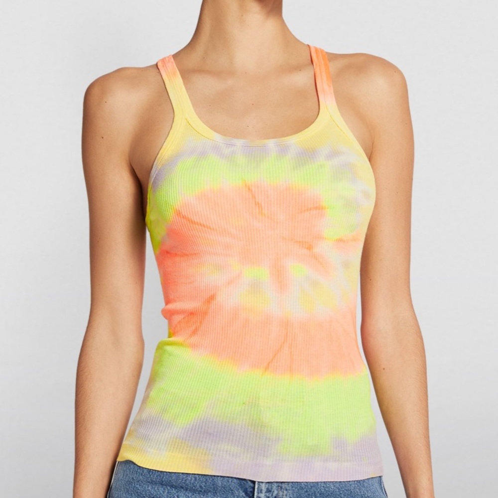 Re/Done tank top XS, in tie dye, boho, ribbed, never worn